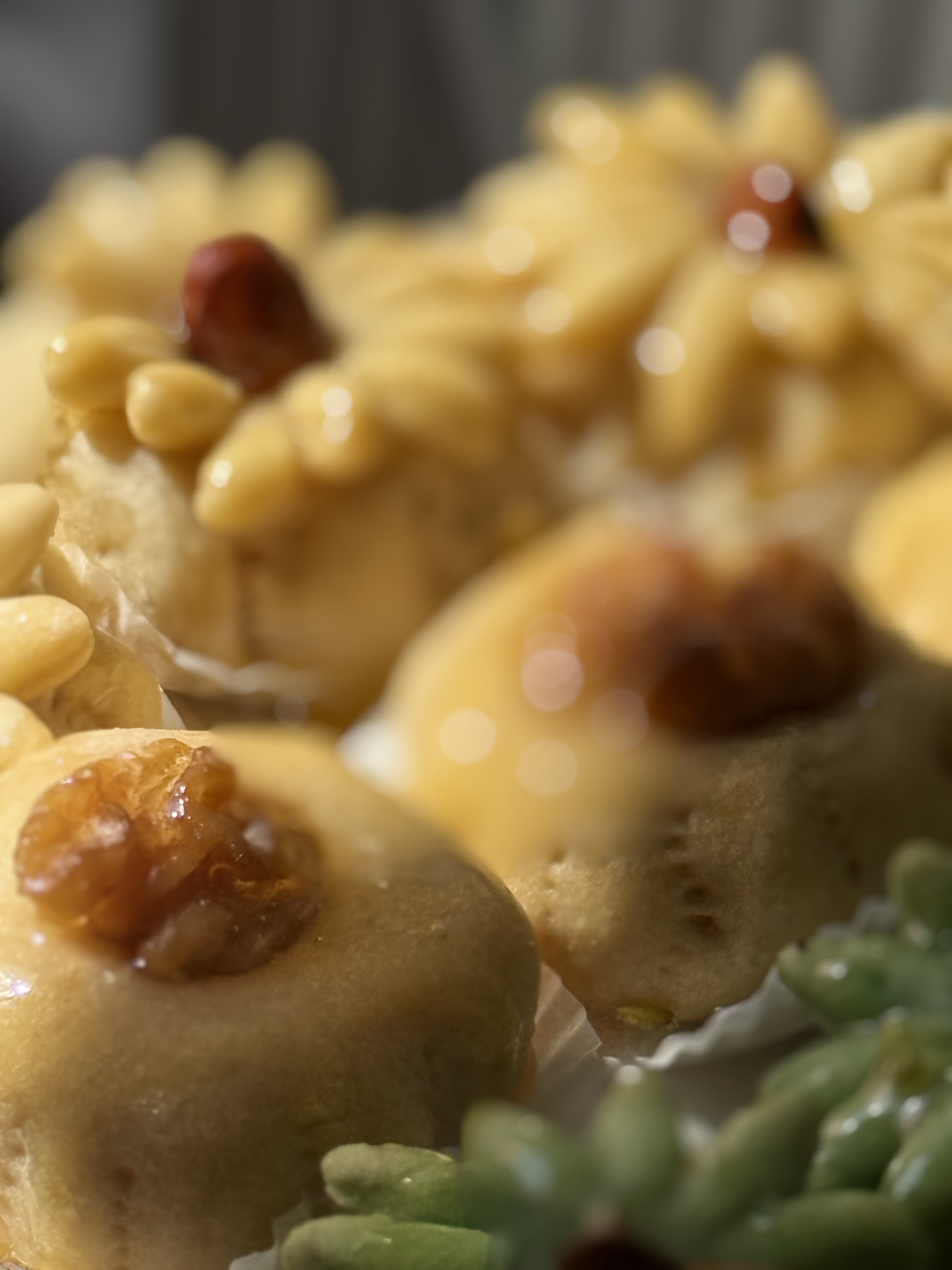 Gateaux amandes gros plan