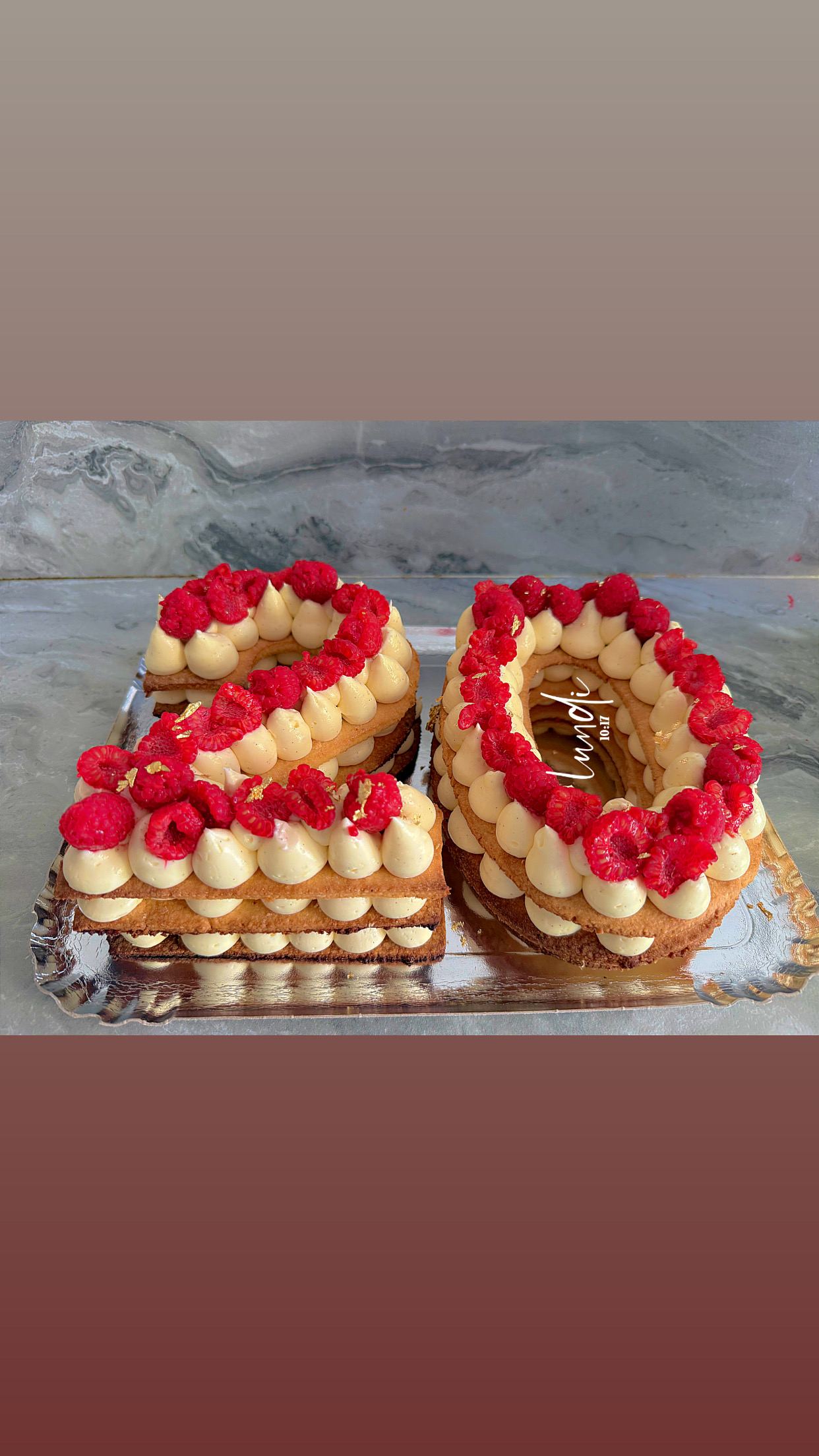 Number Cake framboises